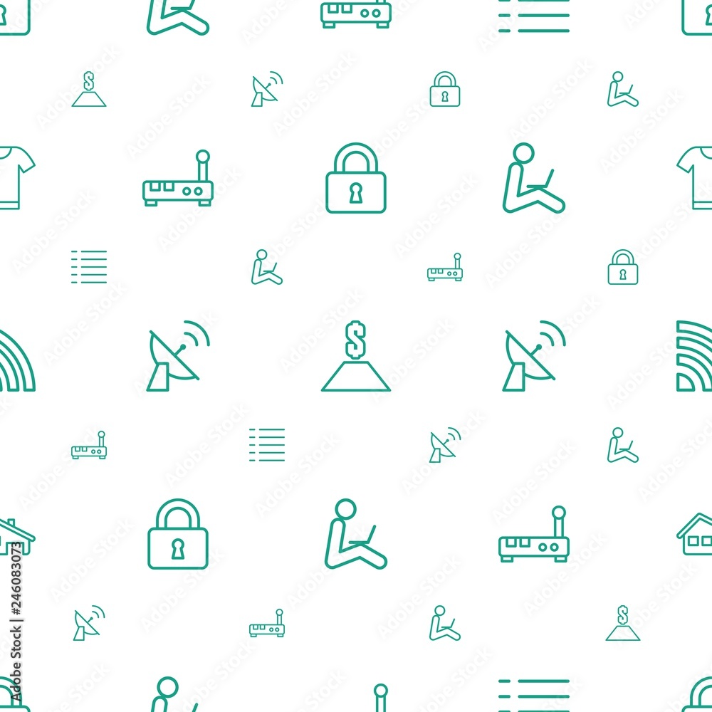 Aufkleber internet icons pattern seamless white background