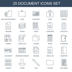 25 document icons