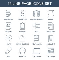 16 page icons
