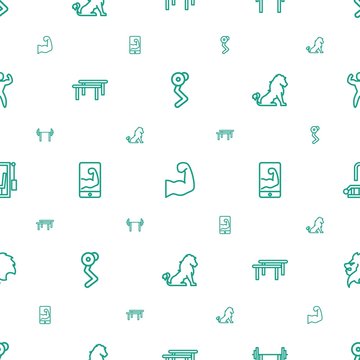 strength icons pattern seamless white background