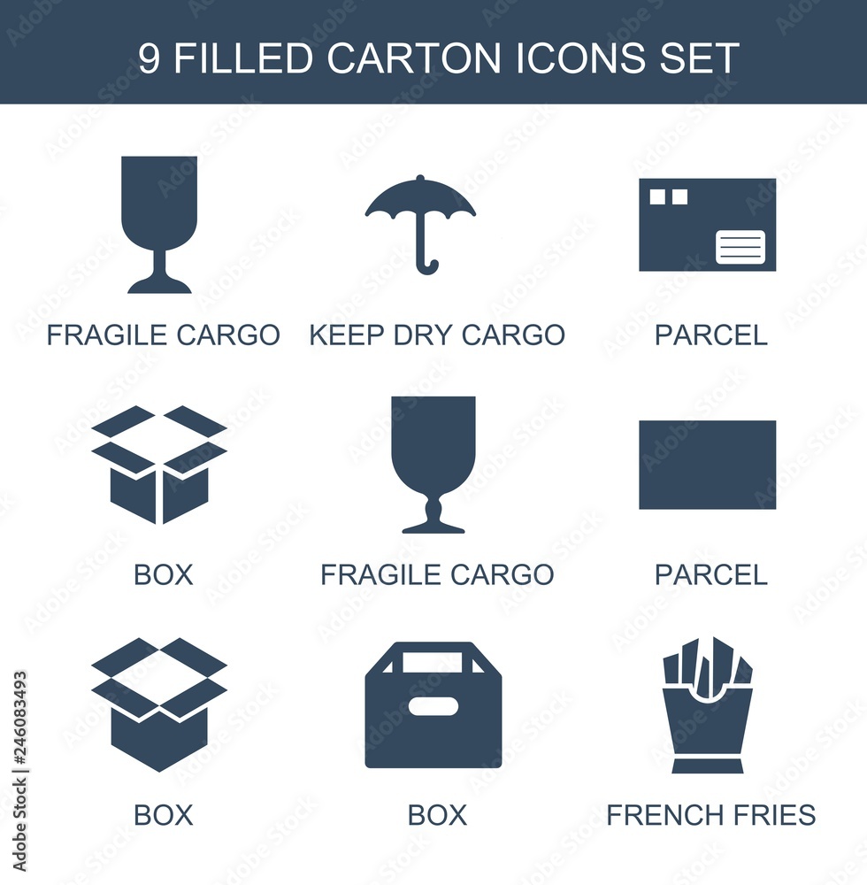 Poster carton icons