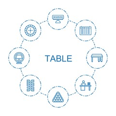 table icons