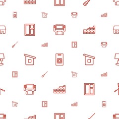 home icons pattern seamless white background