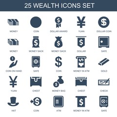 Fototapeta na wymiar 25 wealth icons