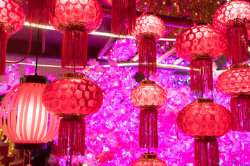 Tradition decoration lanterns of Chinese,mean best wishes and good luck for the coming chinese new year