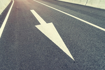 arrow sign on the road