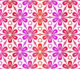 Red vector layout with floral seamless pattern. Pattern for wrapping gifts.