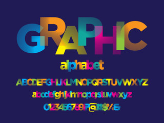 Fototapeta na wymiar Vector of stylized modern alphabet design