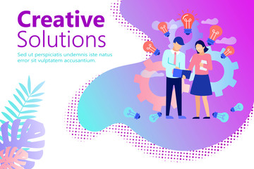 Couple having idea concept.