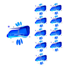 Fototapeta premium collection of number days left countdown template for promotion, sale, landing page, template, ui, web, mobile app, poster, banner, flyer vector