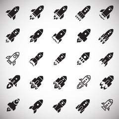 Rocket icons set on white background for graphic and web design, Modern simple vector sign. Internet concept. Trendy symbol for website design web button or mobile app