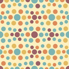 Fototapeta na wymiar Seamless abstract geometric pattern with the image of multicolored circles.
