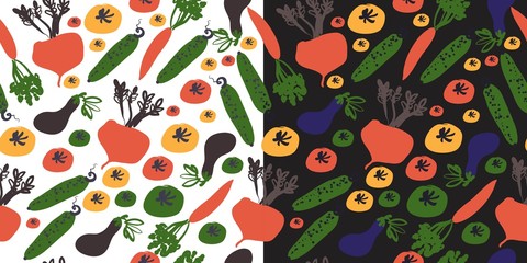 Veggies seamless pattern for your design 