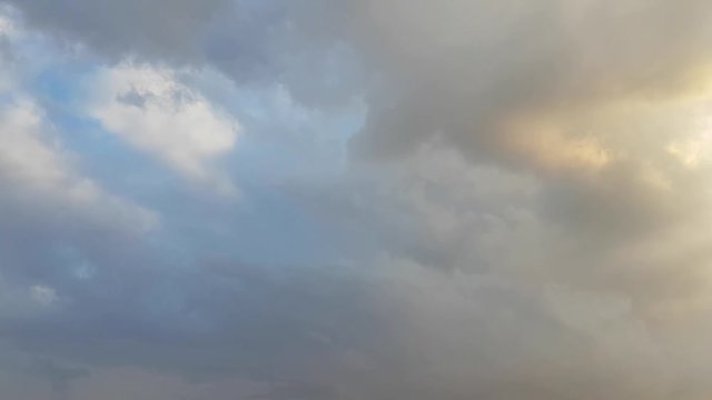 Cloudy Sunset pan left to rigth