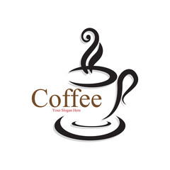 Obraz premium vector coffee logo