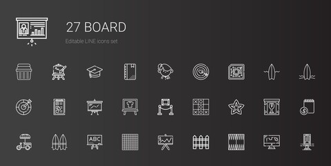 board icons set