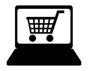 パソコン画面に映る買い物カート