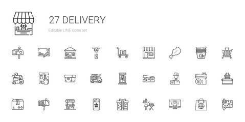 delivery icons set