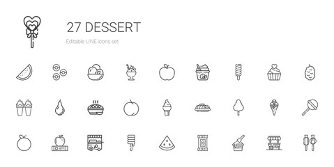 dessert icons set