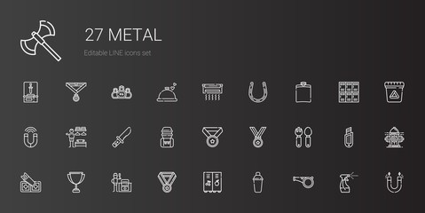 metal icons set