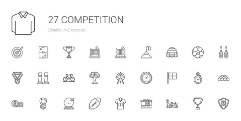 competition icons set