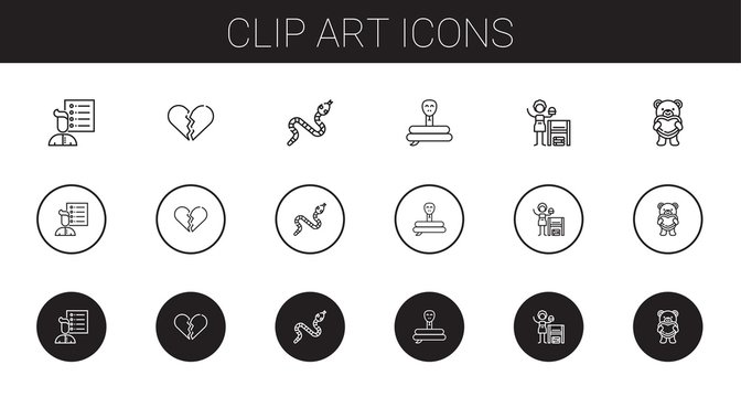 clip art icons set