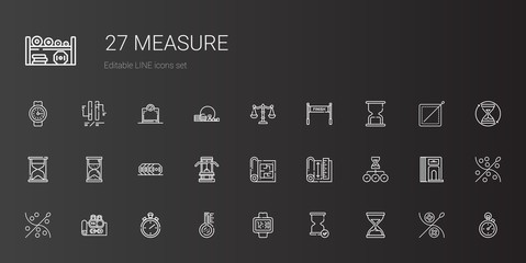 measure icons set