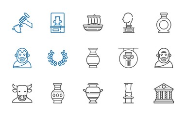 greek icons set