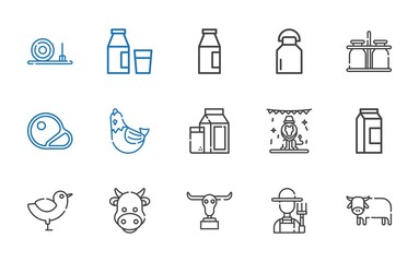 cow icons set