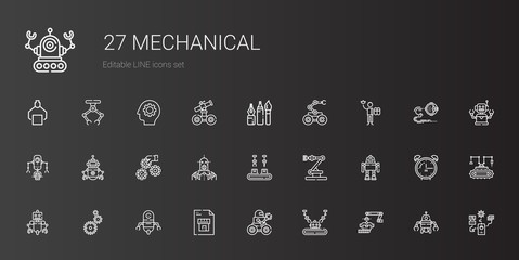 mechanical icons set