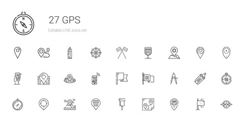 gps icons set