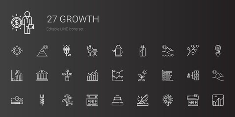 growth icons set