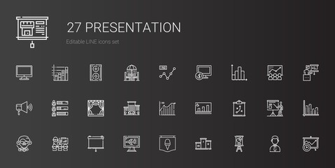 Fototapeta premium presentation icons set