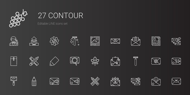 contour icons set