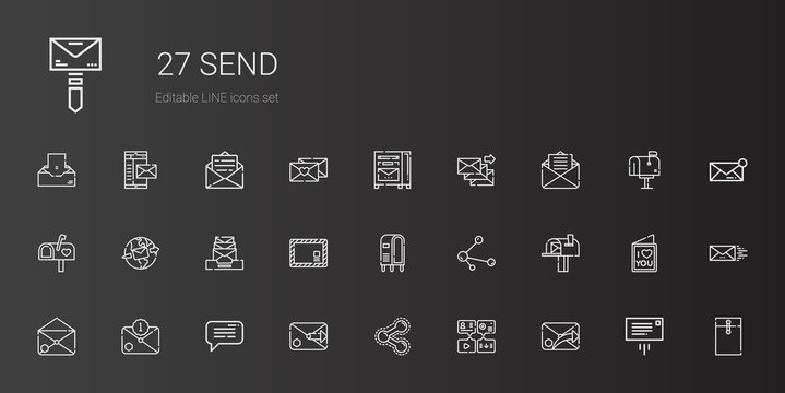 send icons set