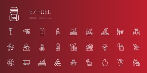 fuel icons set