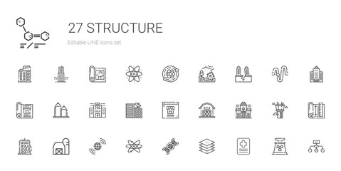 structure icons set