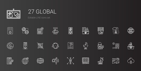 Fototapeta na wymiar global icons set