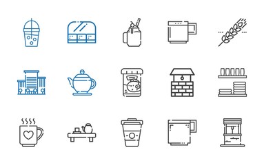 tea icons set