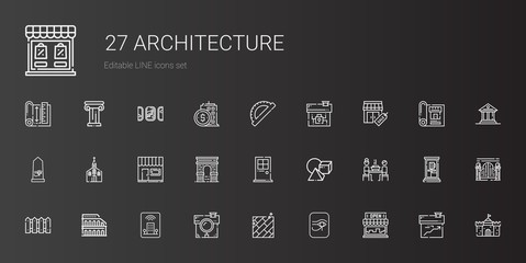 architecture icons set