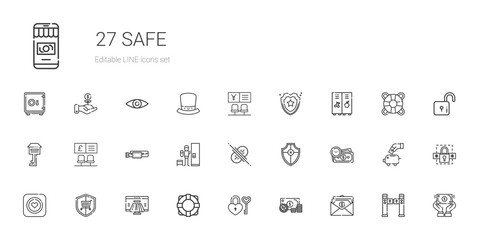 safe icons set