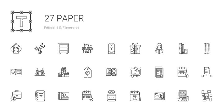 paper icons set