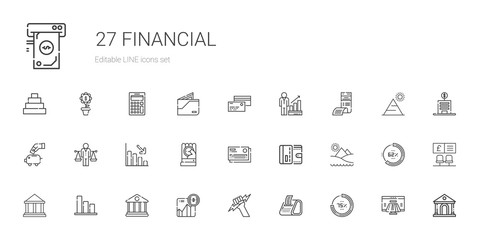 financial icons set