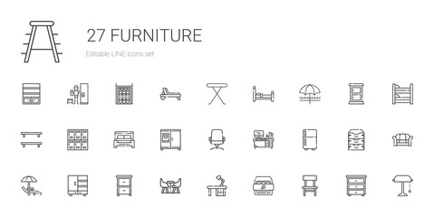 furniture icons set