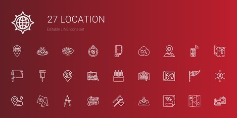 location icons set