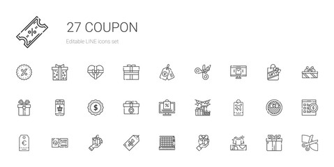 Fototapeta na wymiar coupon icons set