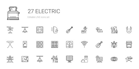electric icons set