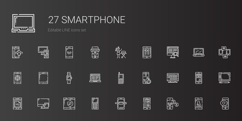 smartphone icons set