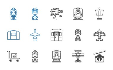 plane icons set
