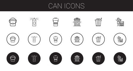 can icons set